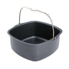 8inch Cake Baking Basket Non-stick Baking Dish Tray Container for Electric Air Fryer (BPA-free, No FDA Certificate)