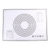 50*70cm Kitchen Reusable Silicone Baking Mat Rolling Dough Mat Non-stick Oven Pastry Tool (BPA-free, No FDA Certificate) - Black