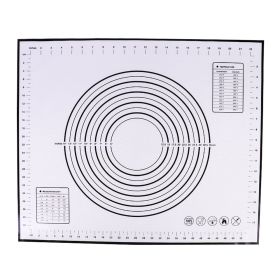 50*60cm Food-grade Silicone Baking Mat Reusable Kitchen Rolling Dough Mat Non-stick Oven Pastry Tool (BPA-free, No FDA Certificate) - Black