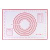 40*60cm Heat Resistant Silicone Baking Mat Rolling Dough Mat Non-stick Oven Pastry Tool (BPA-free, No FDA Certificate) - Red