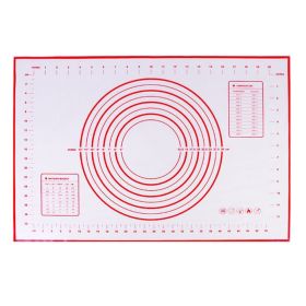 40*60cm Heat Resistant Silicone Baking Mat Rolling Dough Mat Non-stick Oven Pastry Tool (BPA-free, No FDA Certificate) - Red