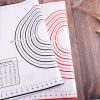 40*60cm Heat Resistant Silicone Baking Mat Rolling Dough Mat Non-stick Oven Pastry Tool (BPA-free, No FDA Certificate) - Red