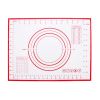 30cmx40cm Food-graded Silicone Mat Non-slip Kitchen Baking Cookies Pizza Pad with Measurement Scale (BPA-free, No FDA Certificate) - Red