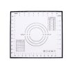 26cmx29cm Baking Mat Non-slip Silicone Kitchen Cookies Pizza Pad with Measurement Scale (BPA-free, No FDA Certificate) - Black