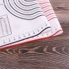 26cmx29cm Baking Mat Non-slip Silicone Kitchen Cookies Pizza Pad with Measurement Scale (BPA-free, No FDA Certificate) - Black