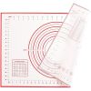 60cmx80cm Silicone Baking Mat Measurement Scale Knead Dough Kitchen Cake Pad (BPA-free, No FDA Certificate) - Red