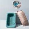 Plastic Sink Drain Basket Retractable Vegetable Washing Hanger Kitchen Supplies (without FDA Certificate, BPA Free) - Pink