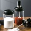 Kitchen Spice Jar Moisture-proof Transparent Glass Pepper Powder Salt Bottle Barbecue Seasoning Bottle (BPA Free, No FDA Certificate) - Spoon Type