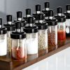 Kitchen Spice Jar Moisture-proof Transparent Glass Pepper Powder Salt Bottle Barbecue Seasoning Bottle (BPA Free, No FDA Certificate) - Spoon Type