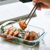 2L Heat-resistant Glass Baking Dish Transparent Cooking Oblong Casserole Dish Rectangular Baking Pan Glass Bakeware (BPA-free, No FDA Certificate)