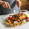 2L Heat-resistant Glass Baking Dish Transparent Cooking Oblong Casserole Dish Rectangular Baking Pan Glass Bakeware (BPA-free, No FDA Certificate)