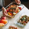 2L Heat-resistant Glass Baking Dish Transparent Cooking Oblong Casserole Dish Rectangular Baking Pan Glass Bakeware (BPA-free, No FDA Certificate)