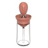 WENDY 2 In 1 Glass Oil Dispenser Bottle with Silicone Brush Olive Oil Bottle for Kitchen Cooking BBQ Pancake (BPA Free, No FDA Certificate) - Red