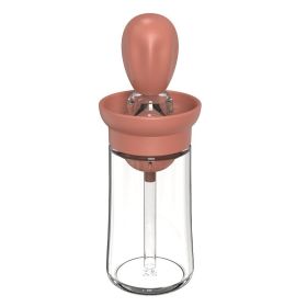 WENDY 2 In 1 Glass Oil Dispenser Bottle with Silicone Brush Olive Oil Bottle for Kitchen Cooking BBQ Pancake (BPA Free, No FDA Certificate) - Red