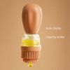 WENDY 2 In 1 Glass Oil Dispenser Bottle with Silicone Brush Olive Oil Bottle for Kitchen Cooking BBQ Pancake (BPA Free, No FDA Certificate) - Red