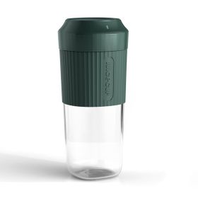 JC01 Wireless Mini Blender Electric Juicer Portable Juice Cup Cut Mixer with Six Blades for Home Office Travel (Without FDA, BPA-free) - Green