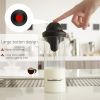 Milk Frother Electric Glass Milk Frother with Stainless Steel Head for Coffee, Latte, Cappuccino (No FDA, BPA-Free)