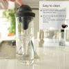 Milk Frother Electric Glass Milk Frother with Stainless Steel Head for Coffee, Latte, Cappuccino (No FDA, BPA-Free)