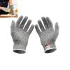 Outdoor Fishing Full Finger Gloves HPPE Cut Resistant Level 5 Protection Gloves, Size: XL/Grey Edge