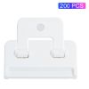YM-6033 200Pcs Small Size Snack Package Bag Clips Food Packaging Bag ABS Clamps Sealing Tool with Hanging Hole