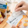 YM-6033 200Pcs Small Size Snack Package Bag Clips Food Packaging Bag ABS Clamps Sealing Tool with Hanging Hole