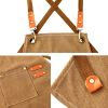 Barber Milk Tea Shop Apron Kitchen Restaurant Baking Anti-wear Canvas Adult Apron - Beige