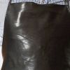 Home Kitchen PU Leather Waterproof Oilproof Adult Apron Cooking Baking Work Apron - Black