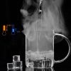 SAMADOYO 350ML Tea Mug Food-graded High Borosilicate Glass Clear Tea Cup with Infuser and Lid (BPA-free, No FDA Certificate) - Transparent