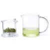 SAMADOYO 350ML Tea Mug Food-graded High Borosilicate Glass Clear Tea Cup with Infuser and Lid (BPA-free, No FDA Certificate) - Transparent