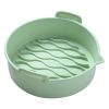 8.8-inch Non-stick Air Fryer Pan Basket Air Fryer Silicone Liner Pot Reusable Baking Tray (No FDA Certificate) - Green