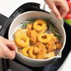 8.8-inch Non-stick Air Fryer Pan Basket Air Fryer Silicone Liner Pot Reusable Baking Tray (No FDA Certificate) - Green