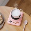 K22 3 Gears Adjustable Temperature Smart Heating Coffee Mug Warmer Digital Display Cup Heater, Chrome Plated - Green