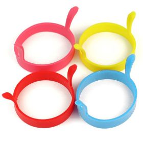 4Pcs Egg Ring Pancake Ring Round Silicone Egg Shaper with handle