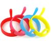 4Pcs Egg Ring Pancake Ring Round Silicone Egg Shaper with handle