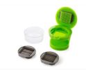 Multifunction Plastic Garlic Press Presser Crusher Slicer Grater Dicing Slicing and Storage Kitchen Vegetable Tool