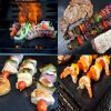 6Pcs / Set Non-stick PTFE BBQ Baking Mats Reusable High Temperature Resistance Grill Mat Barbecue Grilling Pads (Size: 33 x 40cm)