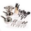 Gibson Total Kitchen Lybra 32-piece Cookware Combo Set