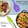 10Pcs Heat Resistant Silicone Kitchen Utensil Set Non-Stick Spoon Spatula Ladle Cooking Tools Dinnerware - Black