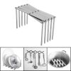 Kitchen Utensil Organizer Stainless Steel Pot Lid Plate Holder Rack 4 Sectional Adjustable