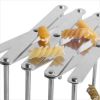 Kitchen Utensil Organizer Stainless Steel Pot Lid Plate Holder Rack 4 Sectional Adjustable