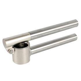 304 Stainless Steel Garlic Press Lengthened Garlic Squeezer Garlic Peeler Garlic Clamp Garlic Masher Household - Size: 186 x 70 x 50mm