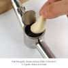 304 Stainless Steel Garlic Press Lengthened Garlic Squeezer Garlic Peeler Garlic Clamp Garlic Masher Household - Size: 186 x 70 x 50mm