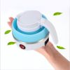 Food Grade Silicone Mini Portable Foldable Electric Kettle Home Household Multipurpose Utility Tool (without Certification) - Blue/EU Plug