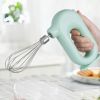 Electric Egg Beater Wireless Handheld Mixer Food Beater Whisk with 4 Speed for Baking Cake Egg Cream Upright Mixer(without FDA Certificate) - Pink