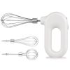 Electric Egg Beater Wireless Handheld Mixer Food Beater Whisk with 4 Speed for Baking Cake Egg Cream Upright Mixer(without FDA Certificate) - White