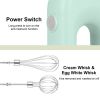 Electric Egg Beater Wireless Handheld Mixer Food Beater Whisk with 4 Speed for Baking Cake Egg Cream Upright Mixer(without FDA Certificate) - White