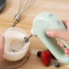 Electric Egg Beater Wireless Handheld Mixer Food Beater Whisk with 4 Speed for Baking Cake Egg Cream Upright Mixer(without FDA Certificate) - White