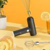 Kitchen Electric Egg Beater Egg Whisk 3 Speeds Wireless Handheld Mixer Baking Cake Egg Cream Tool - Black