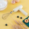 Kitchen Electric Egg Beater Egg Whisk 3 Speeds Wireless Handheld Mixer Baking Cake Egg Cream Tool - Black