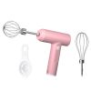Kitchen Electric Egg Beater Egg Whisk 3 Speeds Wireless Handheld Mixer Baking Cake Egg Cream Tool - Pink
